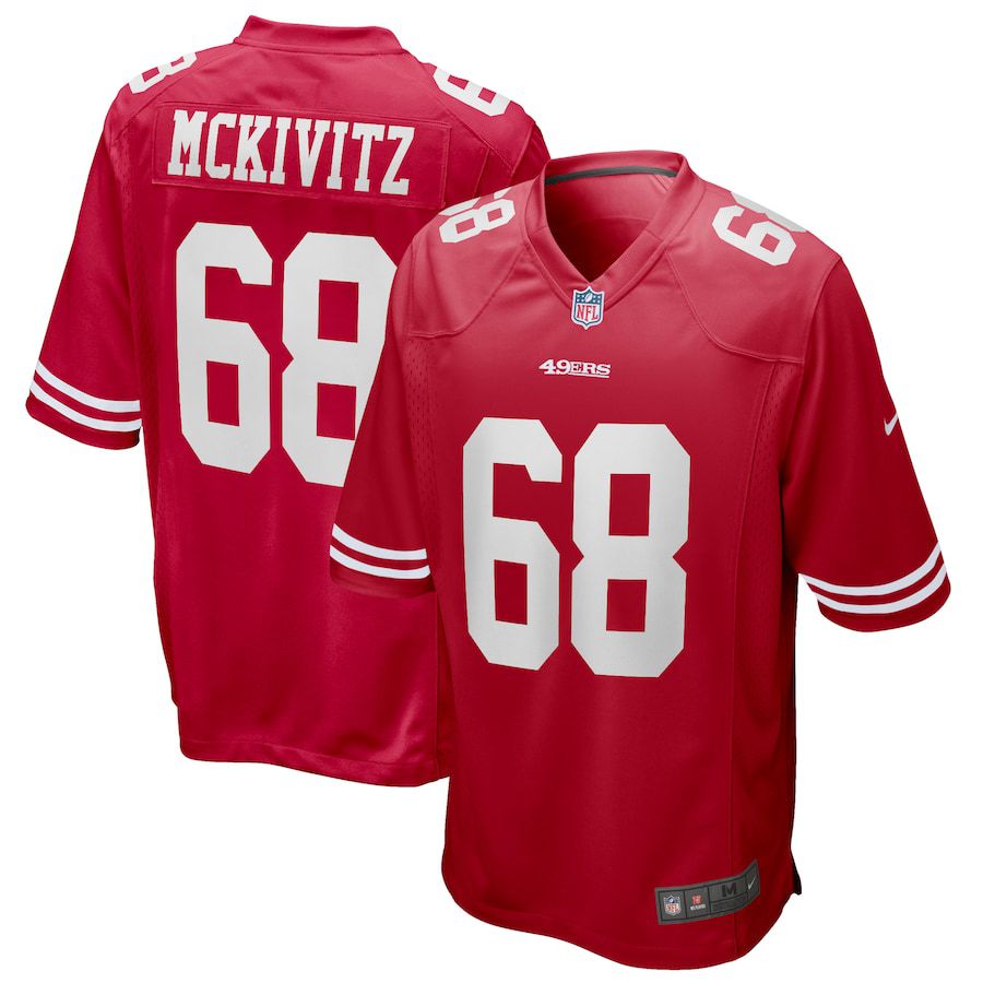 Men San Francisco 49ers #68 Colton McKivitz Nike Scarlet Player Game NFL Jersey